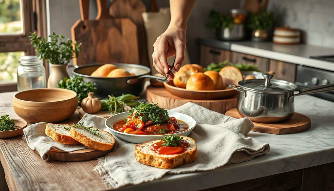 Fresh ingredients for healthy home cooking